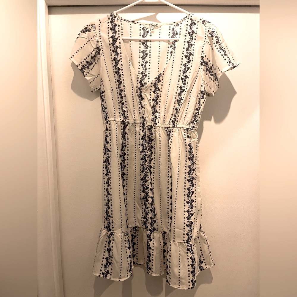 Blue floral dress